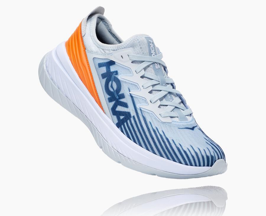 Hoka One One Carbon X-Spe - Women's Running Shoes - White/Blue - UK 462VWPLSK